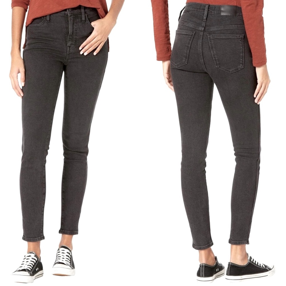 Madewell 10” High Rise Black Washed Skinny Jeans/Sz:27